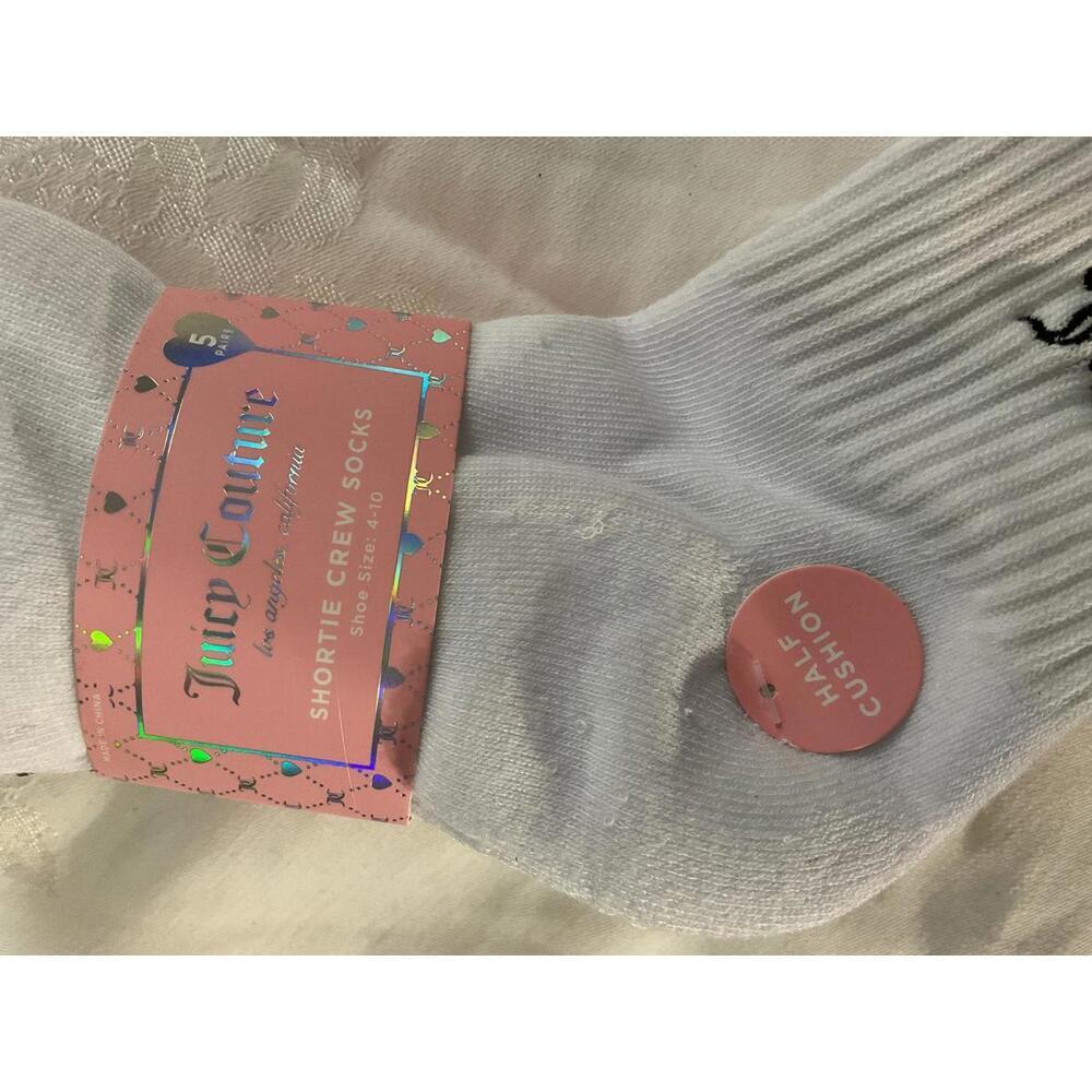 Juicy Couture shortie crew socks 5 Pairs pack - Picture 5 of 6
